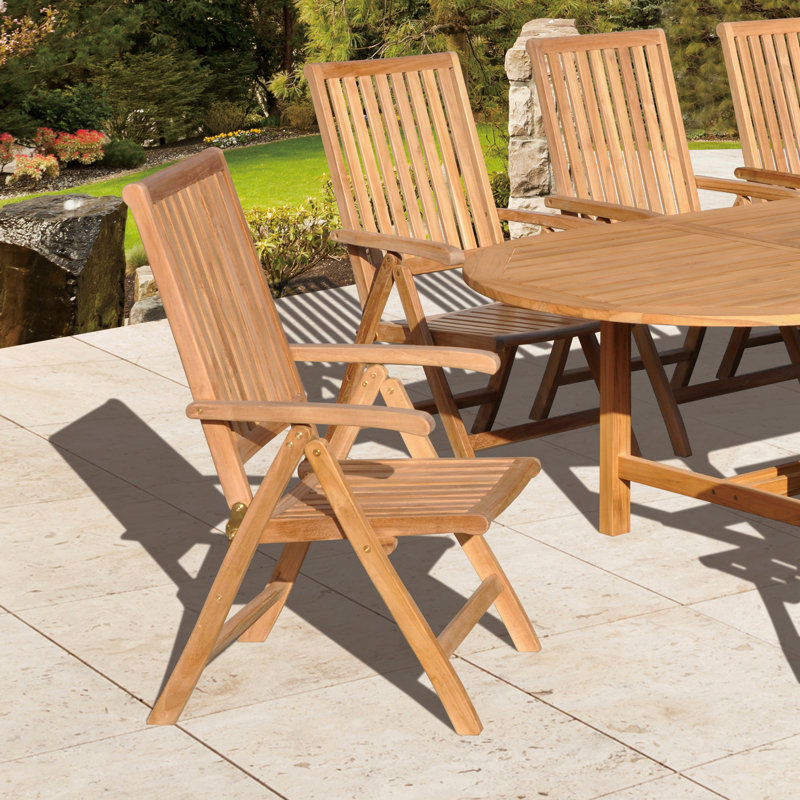 Ivy Bronx chaise de patio pliante teck Aguinaldo | Wayfair.ca